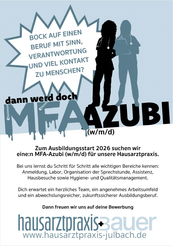 Anzeige MFA-Azubi gesucht